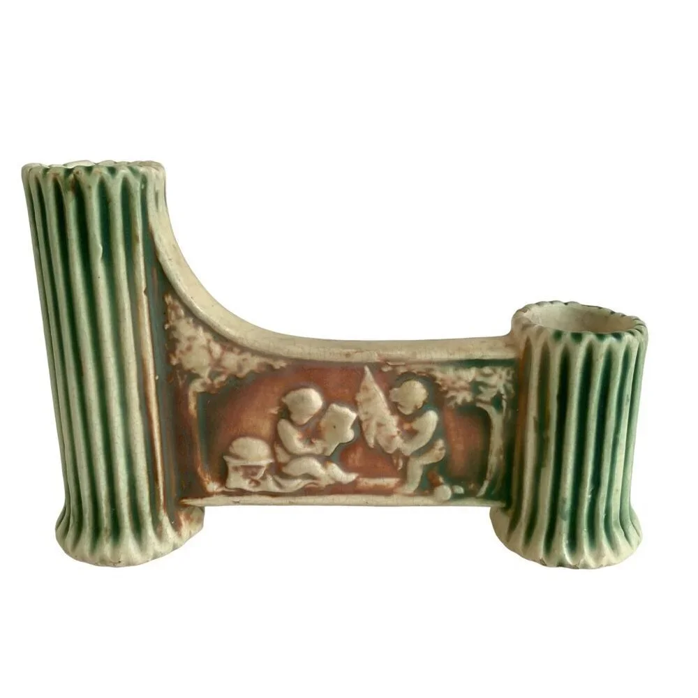 Roseville Donatello Double Bud Vase